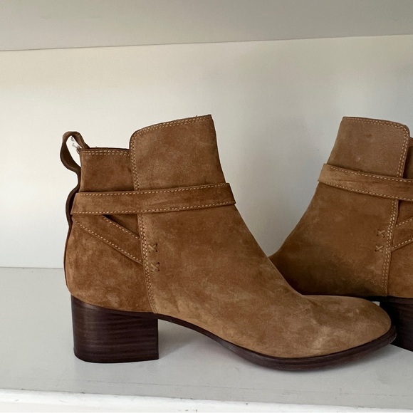 Rag & Bone Walker Buckle Suede Ankle Boot Brown Size 38 US 8 - Picture 5 of 8